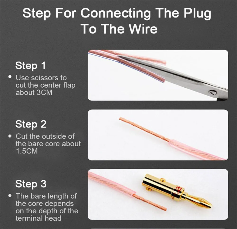 Musical Sound 2/24/50 PCS Speaker Banana Plug Audio Cable Screw Jack Banana Connector Plug Adapter for Hifi Wire Amplifiers