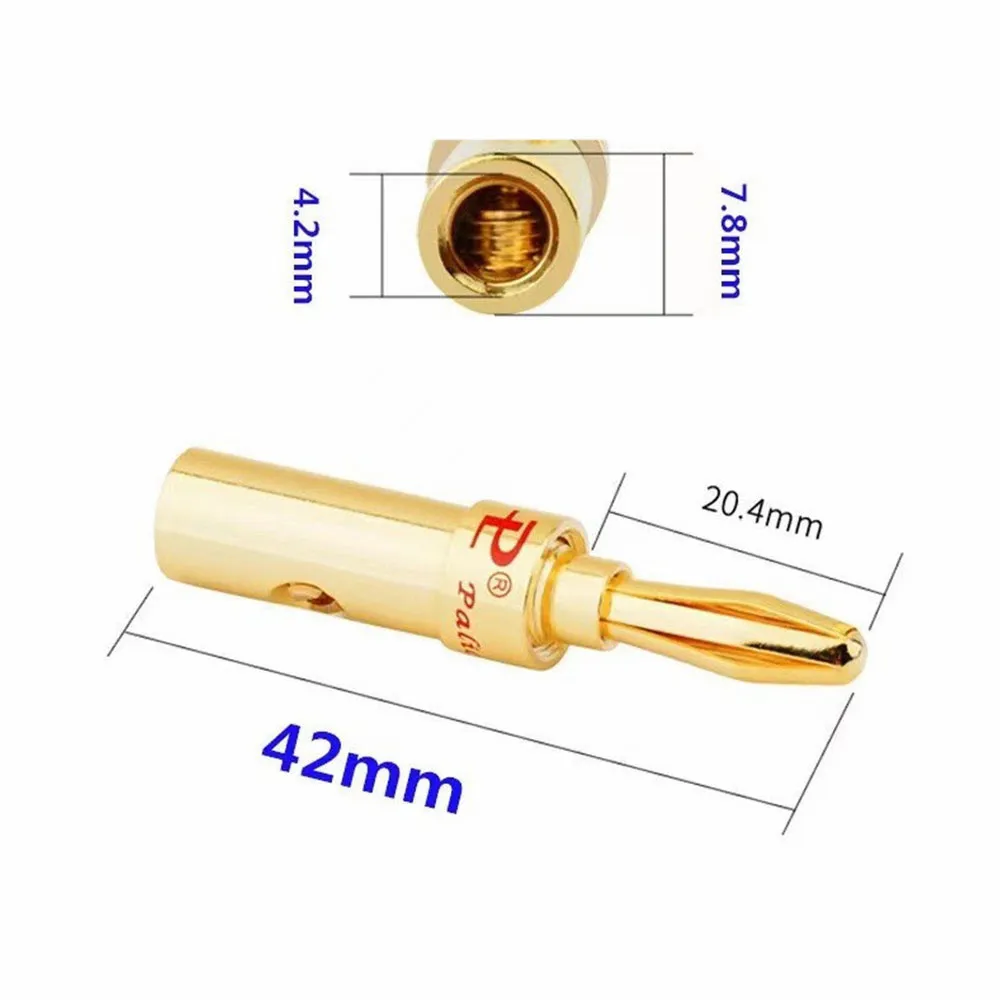 Musical Sound 2/24/50 PCS Speaker Banana Plug Audio Cable Screw Jack Banana Connector Plug Adapter for Hifi Wire Amplifiers