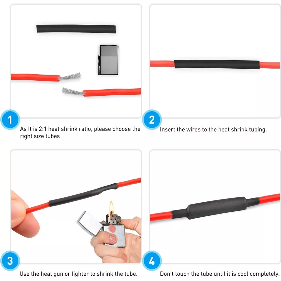 Thermoresistant Tube heat shrink tubing kit, Termoretractil Heat shrink tube Assorted Pack diy insulation for cables shrink wrap