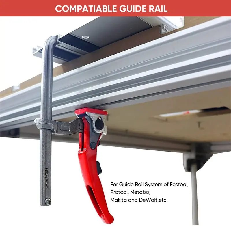 SAKER® Ratcheting Table Clamp Tools For Bessey Mafell Bosch Festool Making It Suitable For Various Cutting Guide Rails